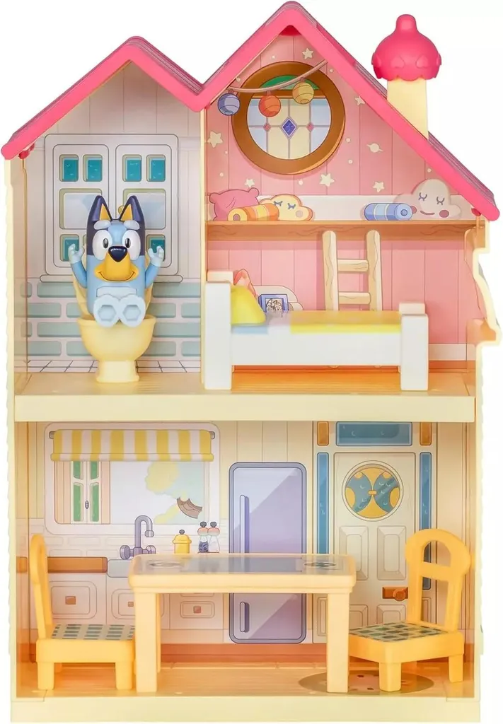 Maison de poupée Bluey interactive avec accessoires et mini figurines de jeu