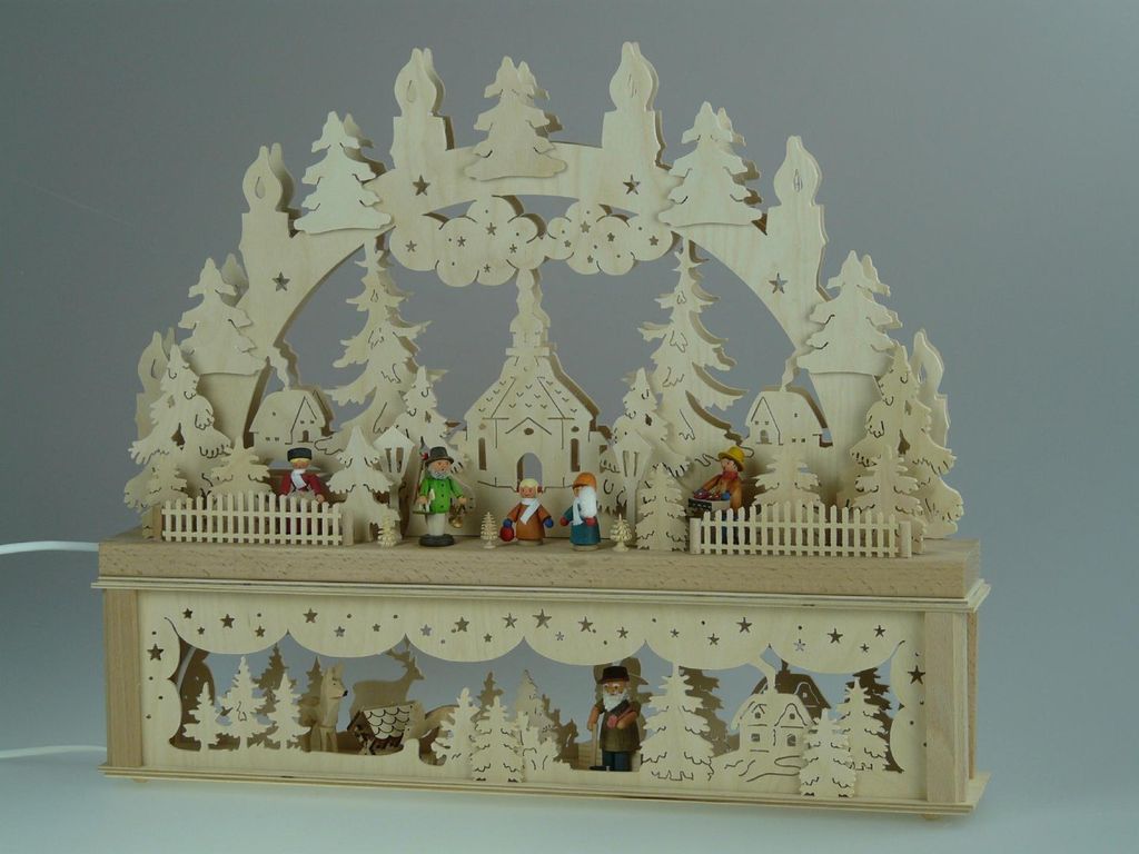 Original Erzgebirgischer Marken Schwibbogen Lichterbogen 50 x 43 cm K50-5_1