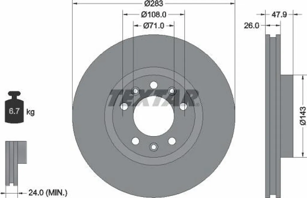 Disque de frein Textar 1642761380 : fini les vibrations sur votre 308