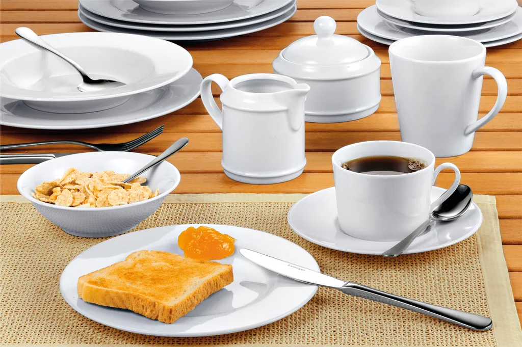 Offerta Set 6 Piatti Fondi 23cm Esmeyer Heike - Porcellana Bianca ws Alta Qualità