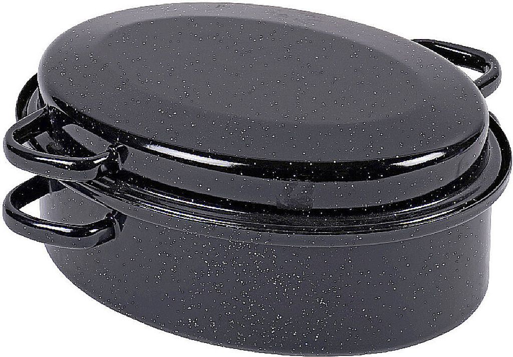 KARL KRÜGER arrostitore ovale per oche Ø26cm smaltato Immagine del prodotto 
