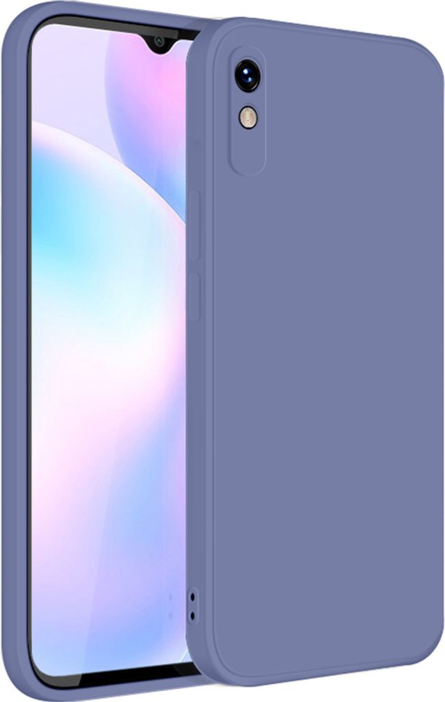 Redmi 9A Hülle, LaimTop Slim Liquid Silikon Gel Gummi Schutzhülle für Xiaomi Redmi 9A Grau
