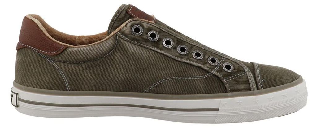 Mustang Herren Sneaker sportlicher Slipper in Jeans-Optik 26M0151004, Größe:45 EU, Farbe:Grün