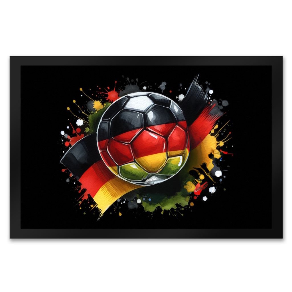 Fußball Deutschland Flagge Fußmatte XXL in 50x75 cm