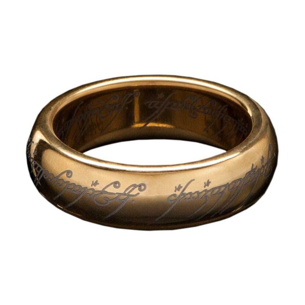 Herr der Ringe Wolfram-Ring Der Eine Ring (vergoldet) Größe 6