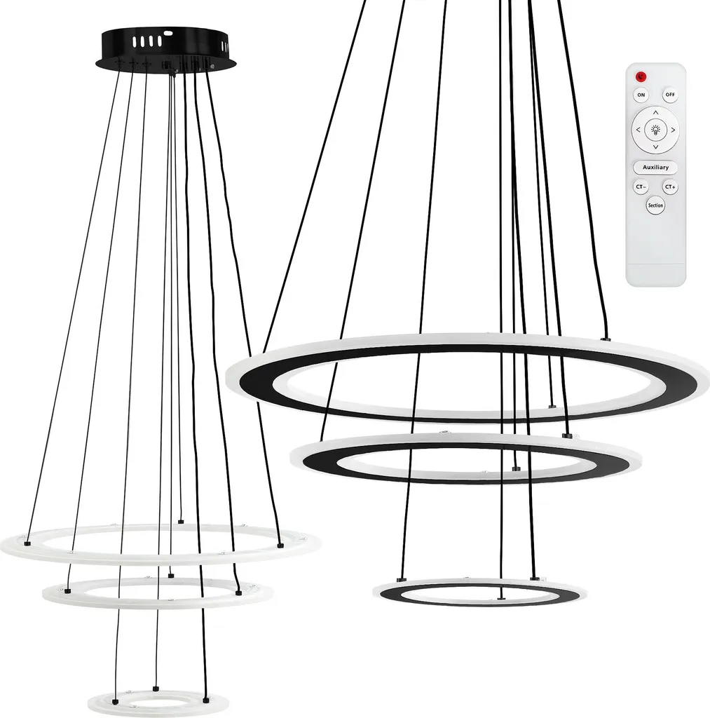 Suspension LED Toolight G040-3CP Black au Design Moderne Industriel