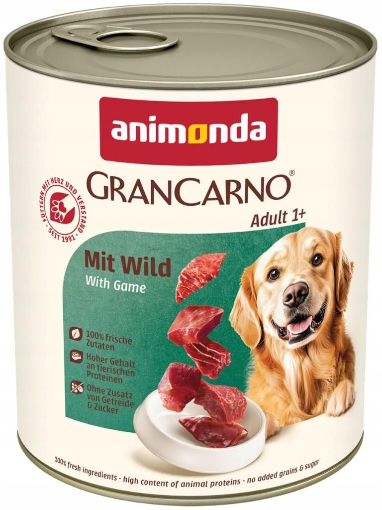 ANIMONDA GranCarno Adult Game - nassfutter für Hunde - 800g Produktbild 