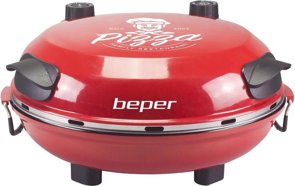 Four Pizza Professionnel Beper 1200W Haute Température Métal 360mm Rouge
