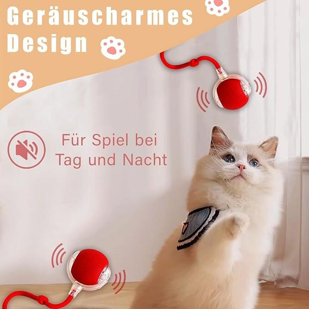 Katzenspielzeug Elektrisches Ball, mit LED Licht, mit Produktbild 4
