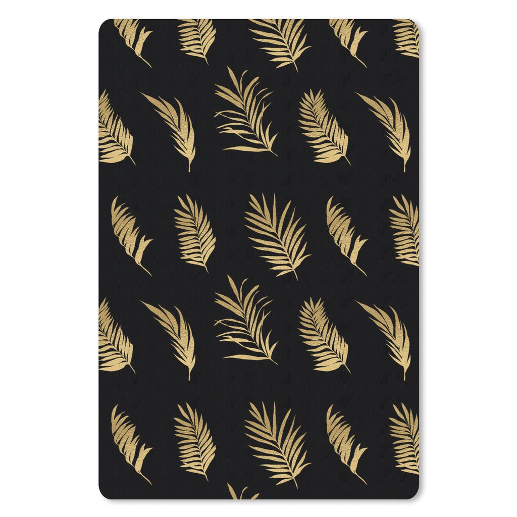 MuchoWow Mauspad Mousepad Tropisch - Gold - Blatt 40x60 cm - Mousepads - Maus Mat - Pad - Mausunterlage - Schreibtisch Accesoire