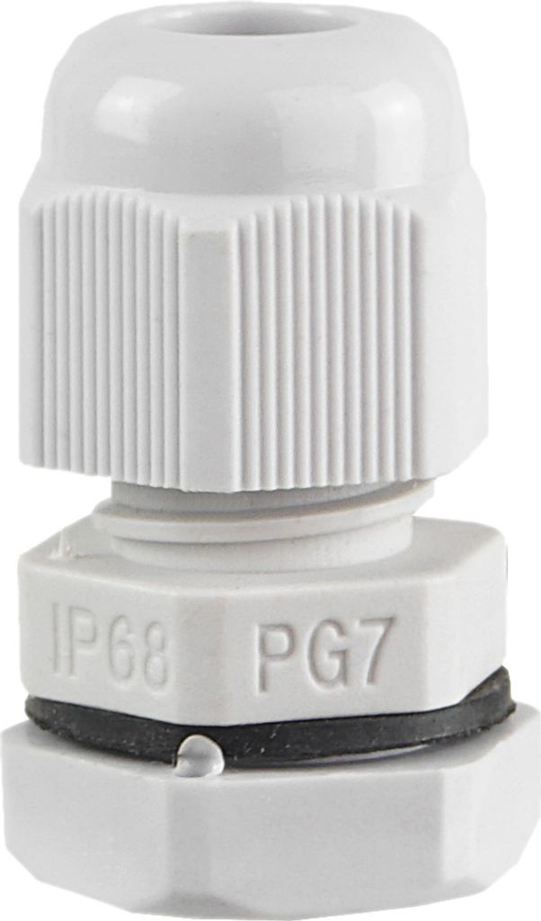 PG 07 x10 Stück Kabelverschraubung mit Gegenmutter 3,5-6 mm IP68 grau