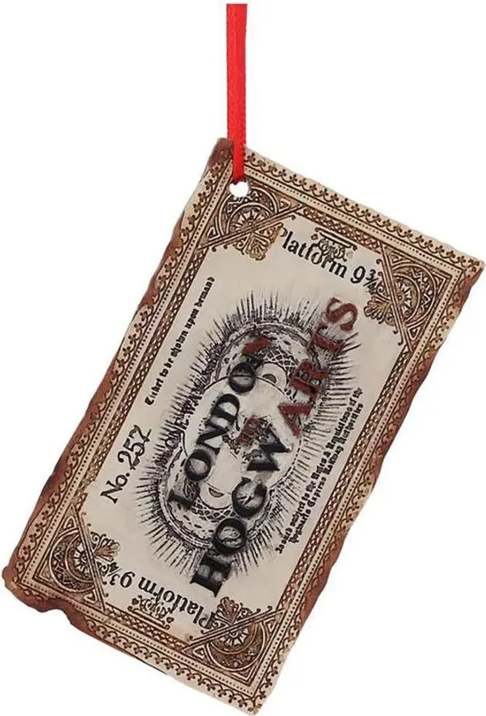 Suspension Sapin Harry Potter Ticket Poudlard Express Cadeau Noël