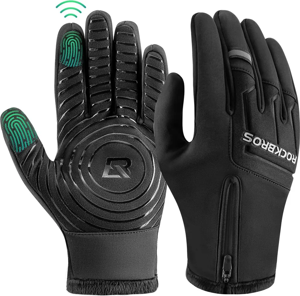 OFFERTA ROCKBROS Guanti Invernali XXL - Sport Outdoor Touch Nero