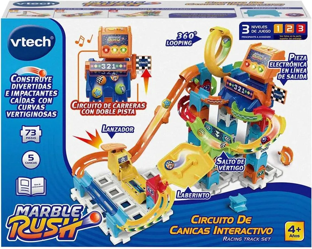 Jeu de construction de billes Marble Rush Racing Set jaune Vtech