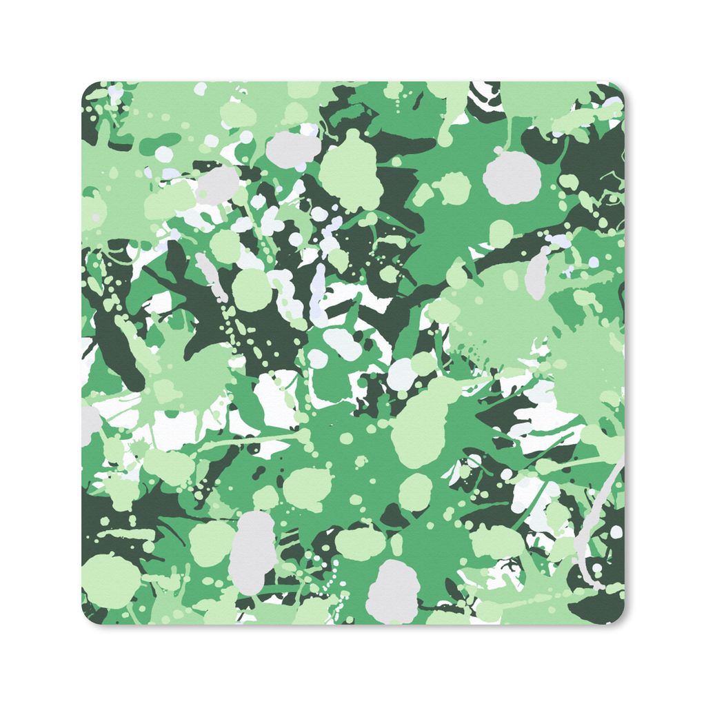 MuchoWow Mauspad Mousepad Muster - Grün - Camouflage 20x20 cm - Mousepads - Maus Mat - Pad - Mausunterlage - Desk Mat - Bureauartikeln