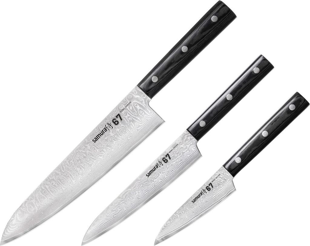 Samura Damascus 67 zestaw 3 noży kuchennych SD670220M Zdjęcie produktu 