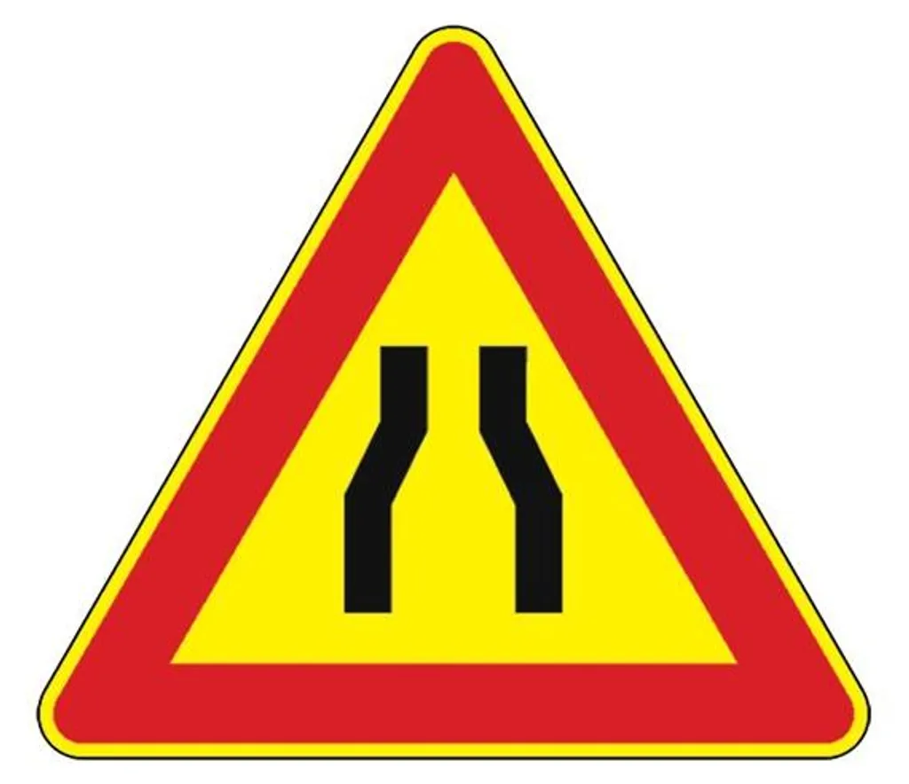 Panneau de signalisation temporaire AK17 Passage étroit 90 cm FIG.384