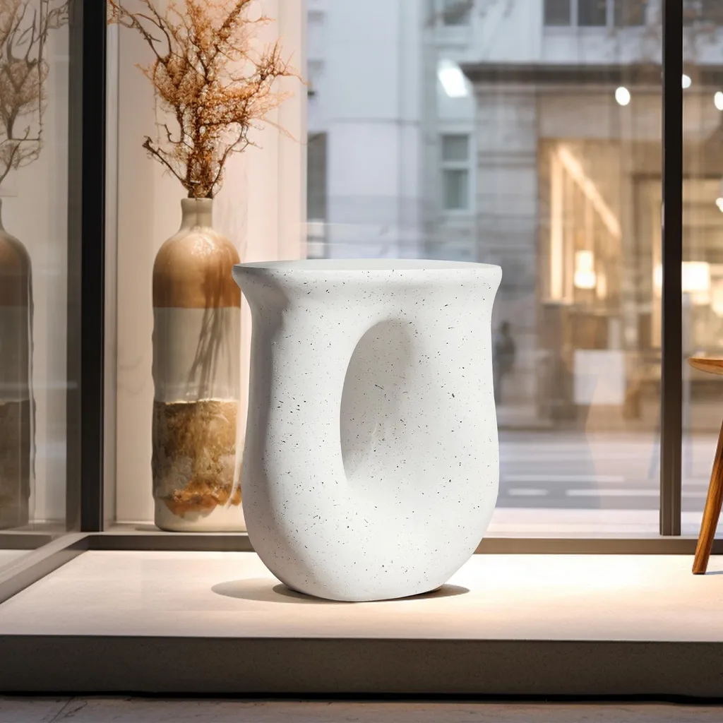 Petite table d'appoint stable pour petits espaces - Table salon blanc