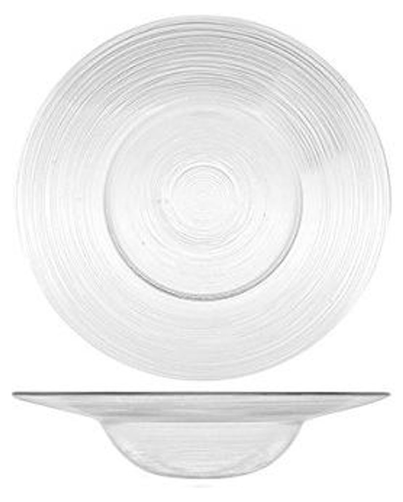 H&H Circle tiefer Teller, transparent, 20 cm