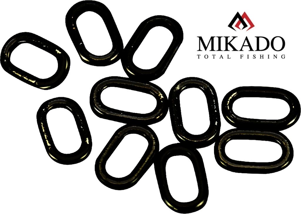Mikado Oval Link Ring 4.5mm - Schwarz Matt