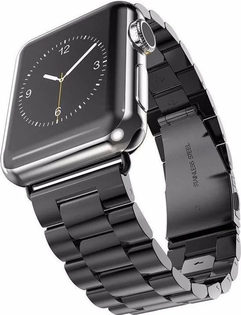 Bracelet Chic Noir en Métal Eternico Elegance pour Apple Watch 40mm