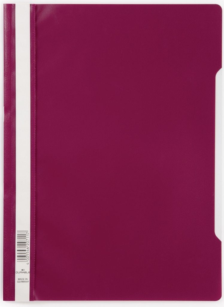 Schnellhefter A4 PP dunkelrot Packung mit 25 Stück Produktbild 