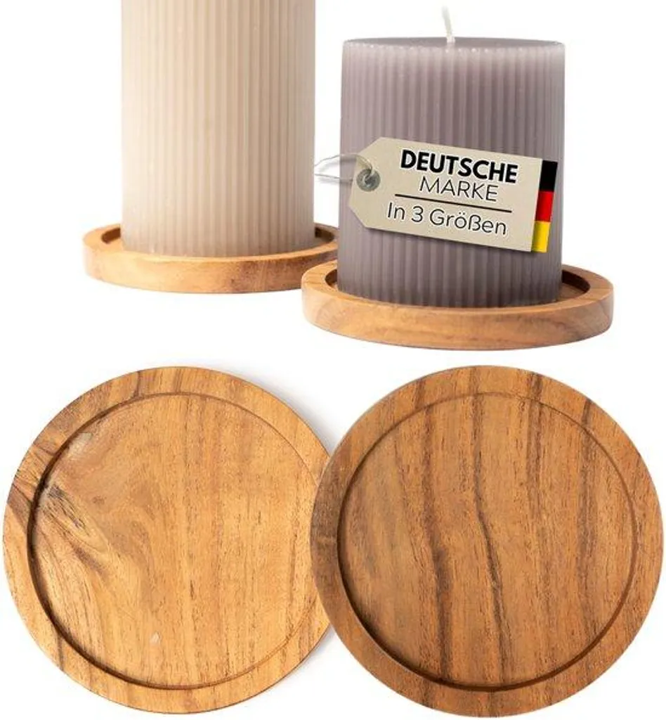 Socles bois pour bougies de table - Décoration mariage et maison lot 4