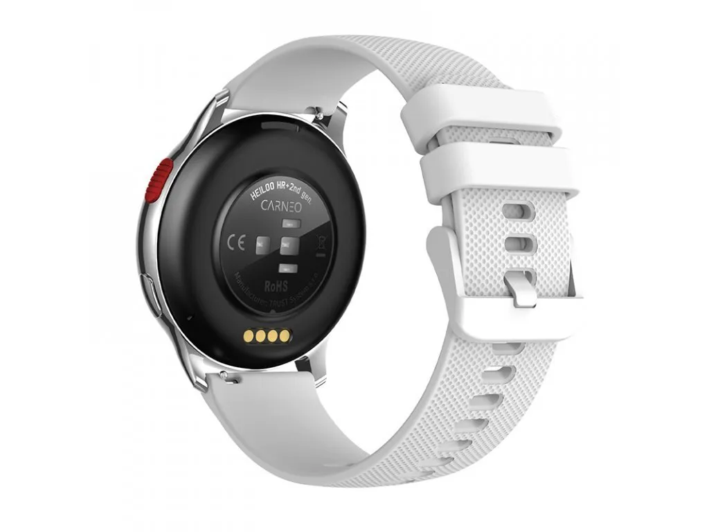 Smartwatch Sport CARNEO Heiloo HR Gen 2 Argent avec Bracelet Silicone