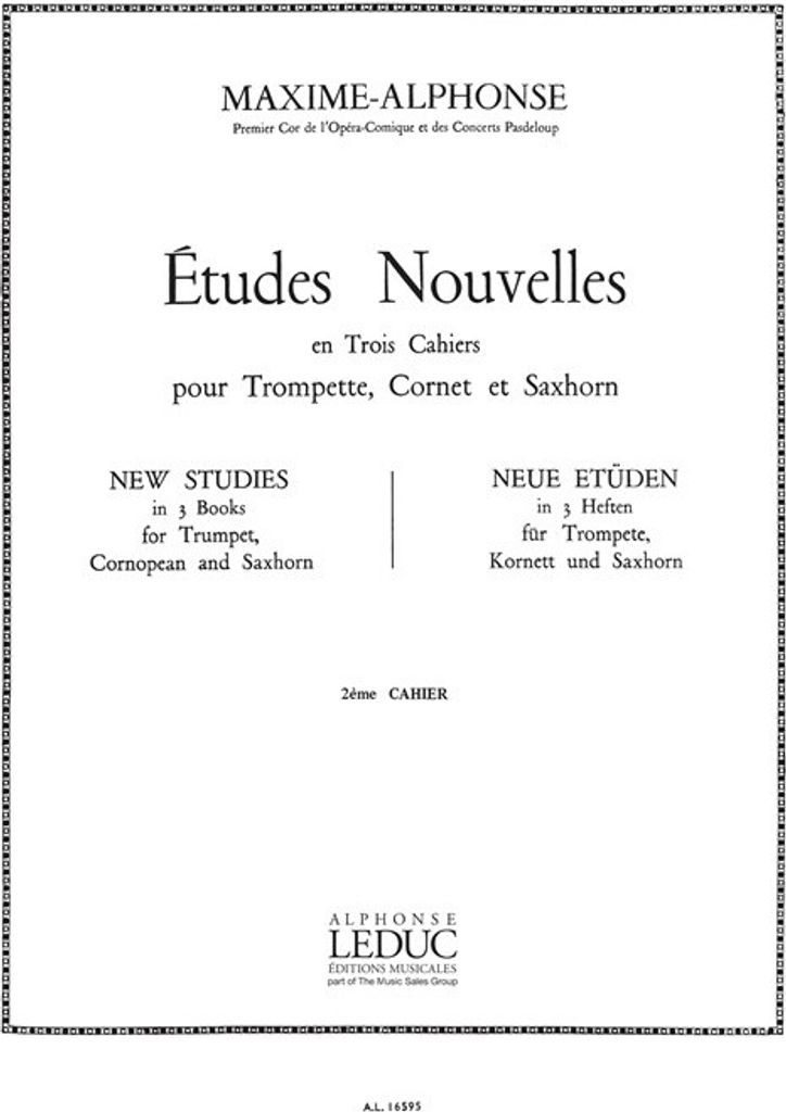 Etudes nouvelles vol.2 - 20 études très difficiles pour trompette, cornet ou saxhorn