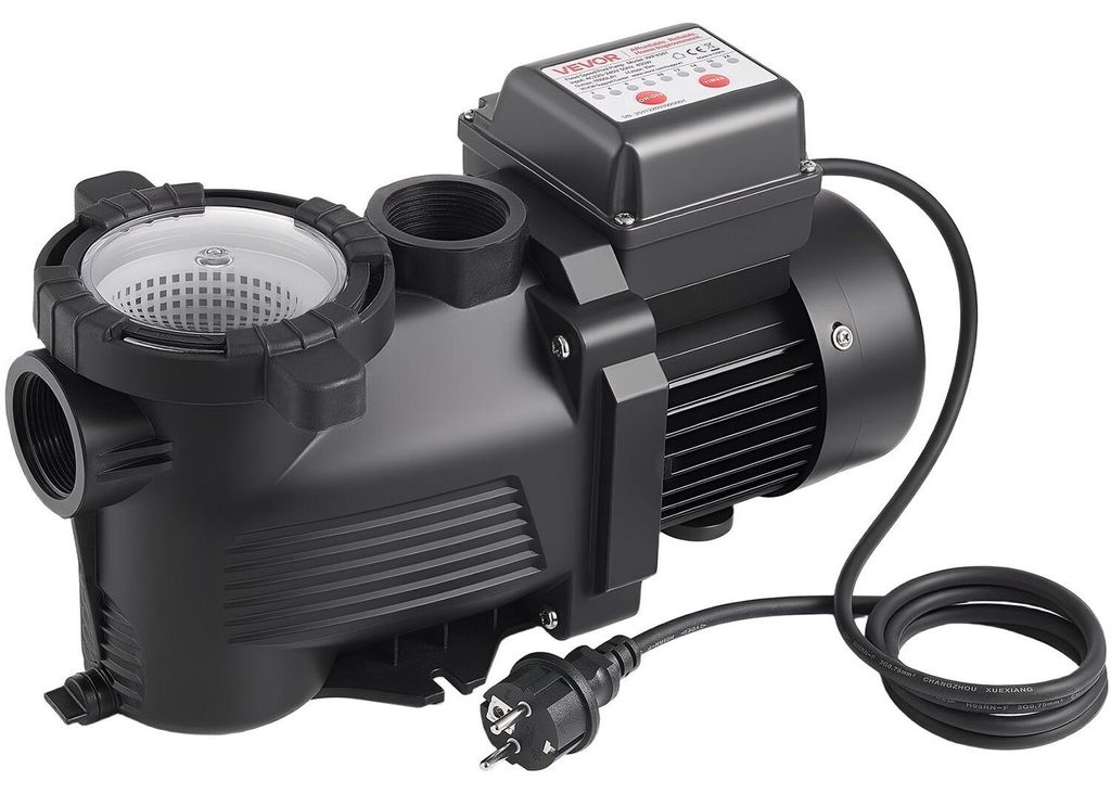 Poolpumpe, 400 W, maximale Förderleistung 11.100 l/h, einstufige Schwimmbadpumpe, 220–240 V Wechselstrom, 3.450 U/min, maximale Förderhöhe 10 ...