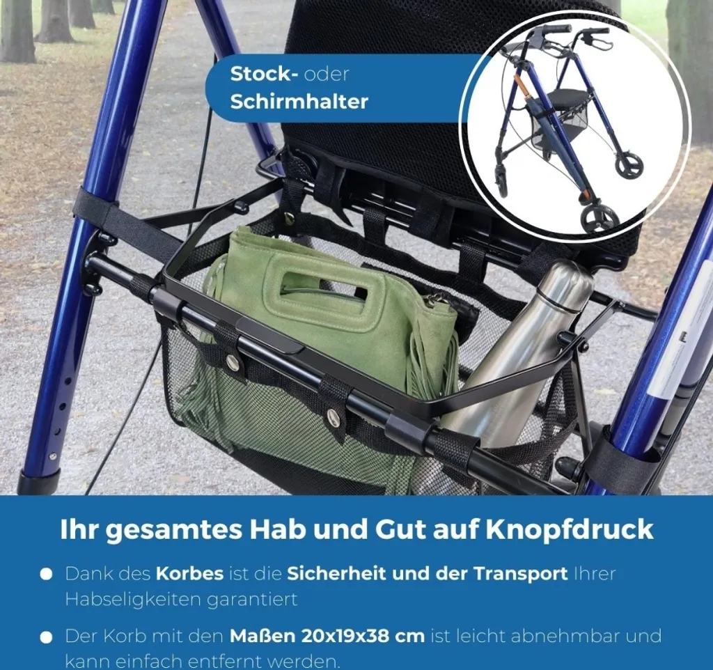Déambulateur Sécurisé contre les Chutes - Pliable et Facile à Transporter - 4