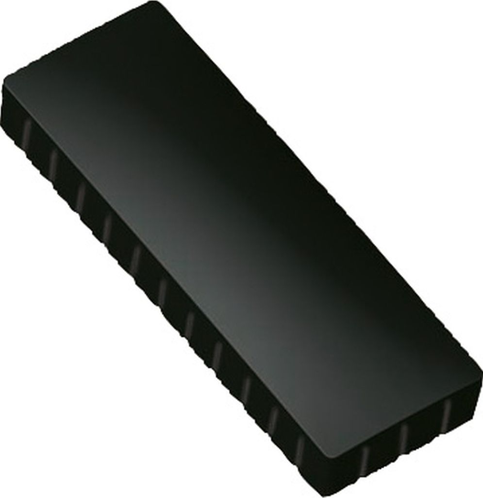 Magnet Solid 54x19 mm 1 kg Haftkraft 10 Stück schwarz Packung mit 12 Stück