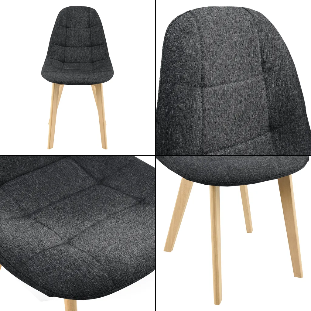 Sedie Design Kopparberg Nero e Faggio - Set 2 Pezzi Living - 6