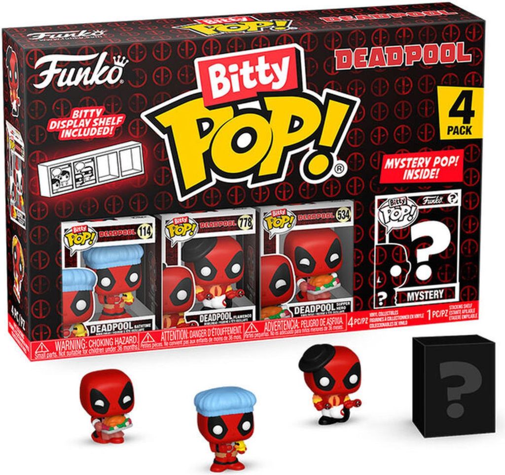 Funko Bitty POP! Marvel Deadpool - Figurki Bathtime 4 szt. Immagine del prodotto 