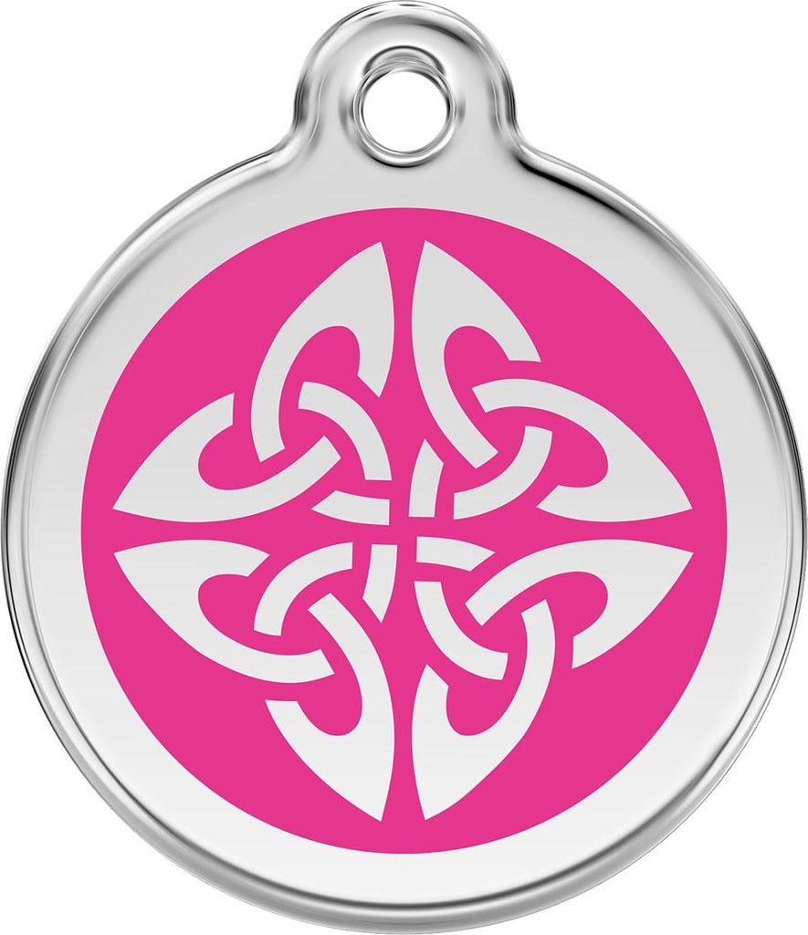 RedDingo Hundemarke mit individueller Gravur Tribal Pfeile hot pink, Größe: L