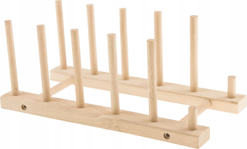 Holzständer für Teller, Abtropfhalter, Griff, Buche Produktbild 