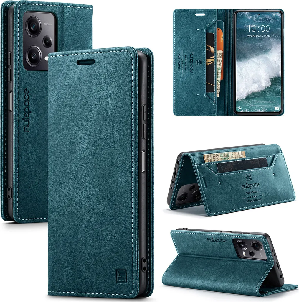 Custodia Chic Redmi Note 12 Pro+ Blu Notte | Effetto Cuoio e Stand