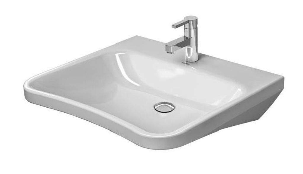 Duravit Waschtisch VITAL MED DURASTYLE ohne Überlauf, mit Hahnlochbank, 650 x 570 mm, 1 Hahnloch weiß