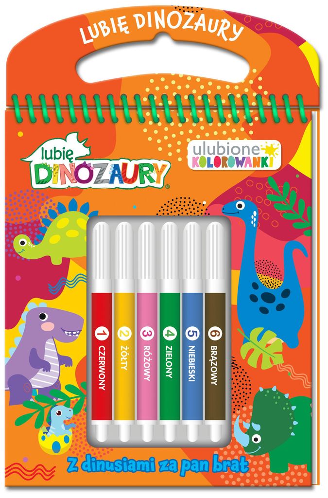 Kolorowanka z flamastrami Lubię Dinozaury 2