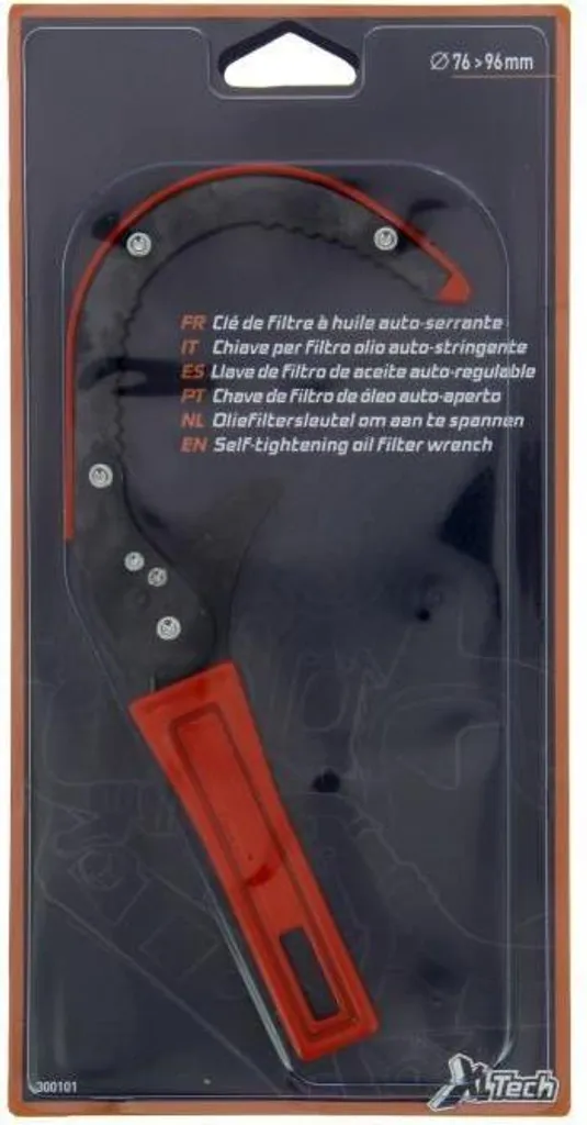 Chiave per filtro olio, auto-serrante, XLTECH, acciaio, lunghezza 30 cm