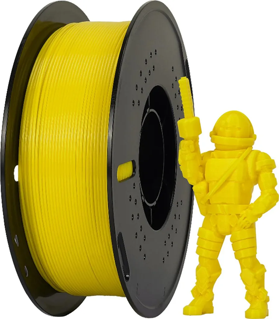 Filament PETG 1.75mm Haute Vitesse Hyper pour Imprimante 3D FDM - Jaune 1kg