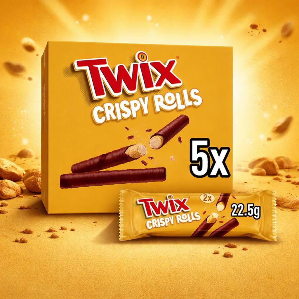 Twix Crispy Rolls 5 Pack 112,5g Produktbild 