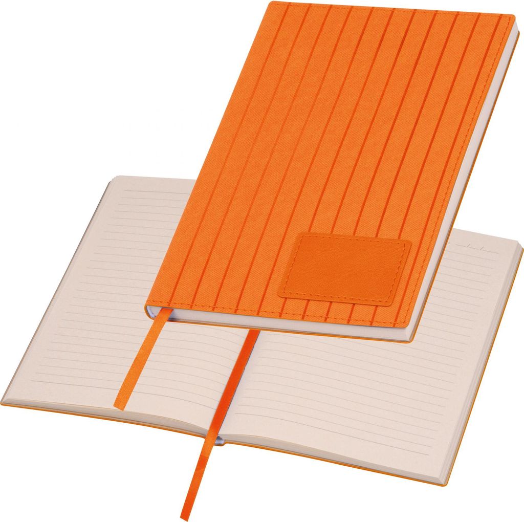 Notizbuch / DIN A5 / mit Softcover / 192 linierte Seiten / Farbe: orange