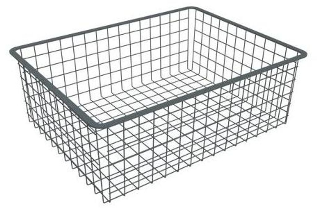 INTEGRI Anthrazit Drahtkorb 185mm Garderobensystem Schubkorb Aufbewahrung Organizer