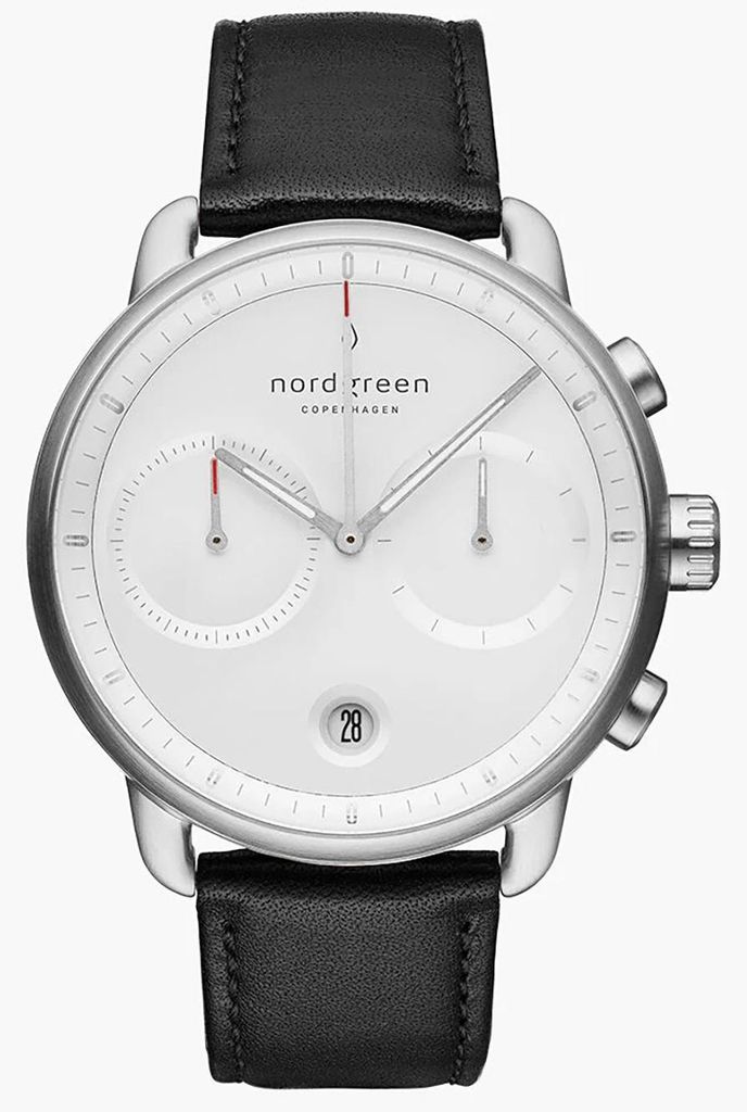 Nordgreen PI42SILEBLXX Herrenuhr Pioneer Chronograph 42mm 10ATM