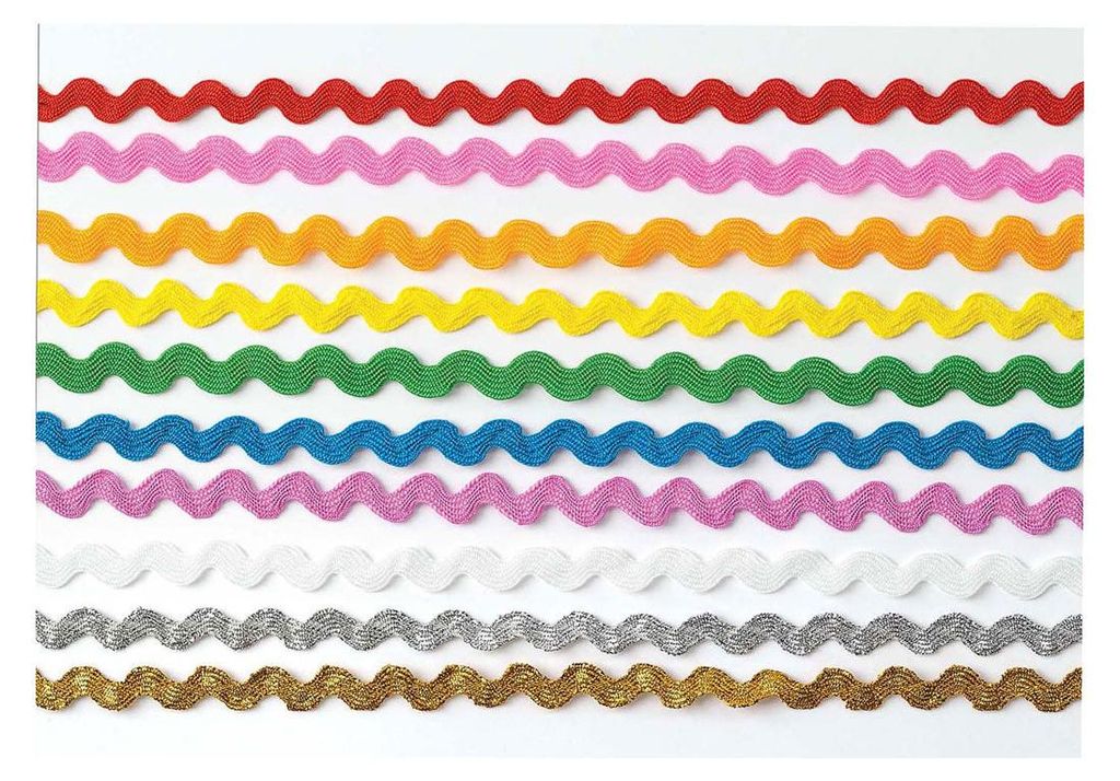 Colorations Zickzackband Bastelset 47 Meter buntes Produktbild 