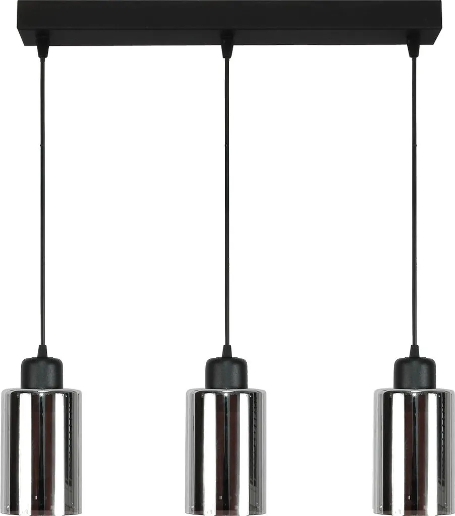 Lampadario Industrial Nero Loyd SV 15-572 - Vetro Grafite Moderno
