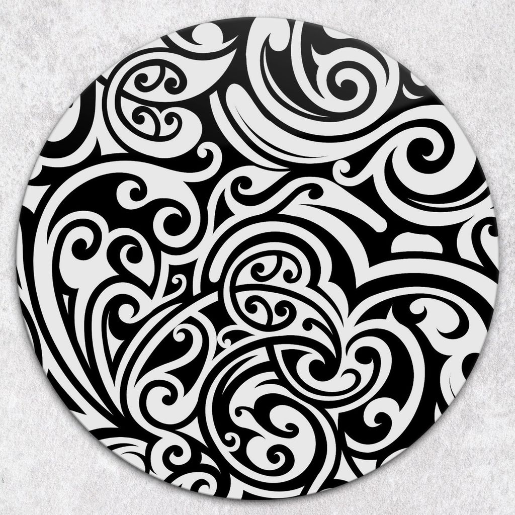 Glas-Herdabdeckplatten Glaskeramikkochfeld-Abdeckung Spritzschutz Glas Runden Schneidebrett fi40 cm - Verzierungen