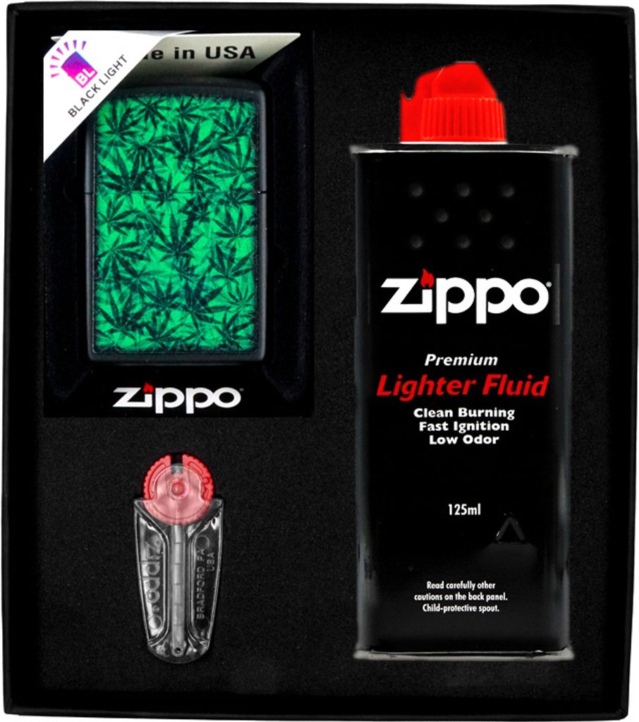 Feuerzeug-Set ZIPPO CANNABIS DESIGN 2 Geschenk No1