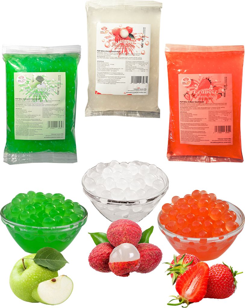 Bubble Tea Popping Boba Mix - 3 x 600g Produktbild
